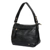Bulchee Vegan Leather Women’s Shoulder Bag | Black & Tan | Spacious Bag for Daily Essentials
