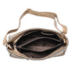 Bulchee Vegan Leather Women’s Shoulder Bag | Brown & Light Beige | Everyday Bag with Multiple Compartments