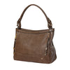 Bulchee Vegan Leather Women’s Shoulder Bag | Brown & Light Beige | Everyday Bag with Multiple Compartments
