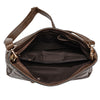 Bulchee Vegan Leather Women’s Shoulder Bag | Brown & Light Beige | Everyday Bag with Multiple Compartments