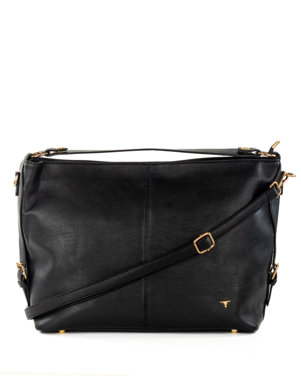 Bulchee Black & Brown PU Leather Bag – Perfect for Work & Travel