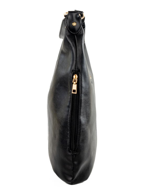 Bulchee Women’s PU Leather Shoulder Bag – Stylish, Spacious & Functional (Black & Burgundy)