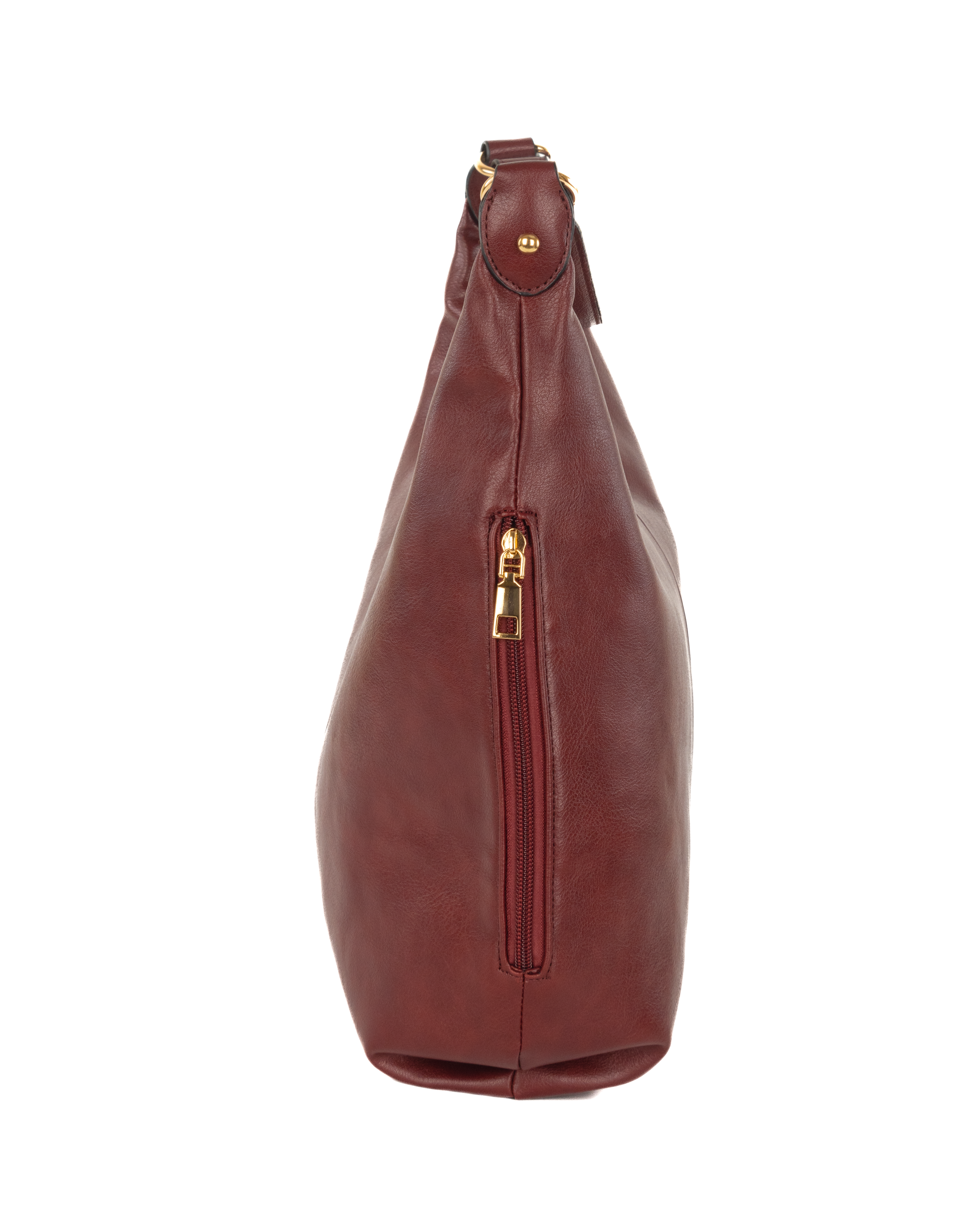Bulchee Women’s PU Leather Shoulder Bag – Stylish, Spacious & Functional (Black & Burgundy)