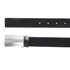Bulchee Men's Reversible Flat Premium Leather Belt – Tan/Black, Brushed Chrome Buckle, 35mm Width