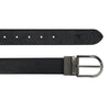 Bulchee Men's Reversible Leather Belt – Tan/Black, Brushed Satin Black Prong Buckle, 35mm Width, Size XXL (52-55") - BUL2407B