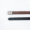 Ufficio Men's Brown/Black Flat Reversible with Shiny Black Belt