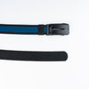 Ufficio Men's Blue/Black Stretchable Autolock Belt with Matt Black Buckle