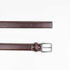 Ufficio Men's Brown Stitched Chinos with Shiny Black Prong Belt