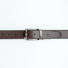 Ufficio Men’s Reversible Leather Belt – Dual Color with Shiny Black Prong Buckle