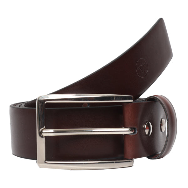Ufficio Men's Genuine Leather Chino Belt (Casual, Brown)