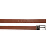 Ufficio Men’s Reversible Leather Belt – Formal Black & Tan with Prong Buckle