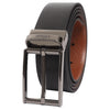 Ufficio Men’s Reversible Leather Belt – Formal Black & Tan with Prong Buckle