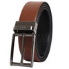 Ufficio Men’s Reversible Leather Belt – Formal Black & Tan with Prong Buckle