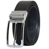 Ufficio Men’s Reversible Saffiano Leather Belt – Formal Blue & Black with Prong Buckle