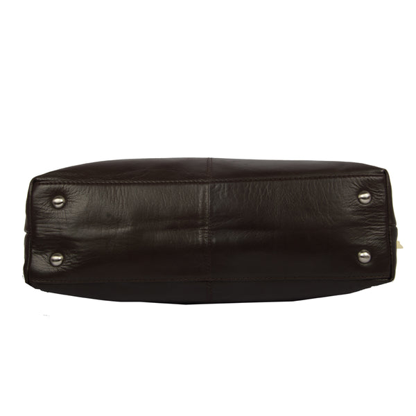 Bulchee Genuine Leather Ladies Shoulder Bag with Dual Carry Options & Zip Closure