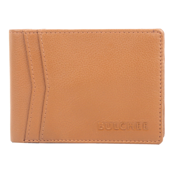 Bulchee Men Tan Genuine Leather Wallet