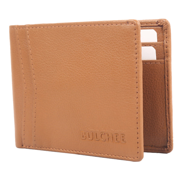 Bulchee Men Tan Genuine Leather Wallet