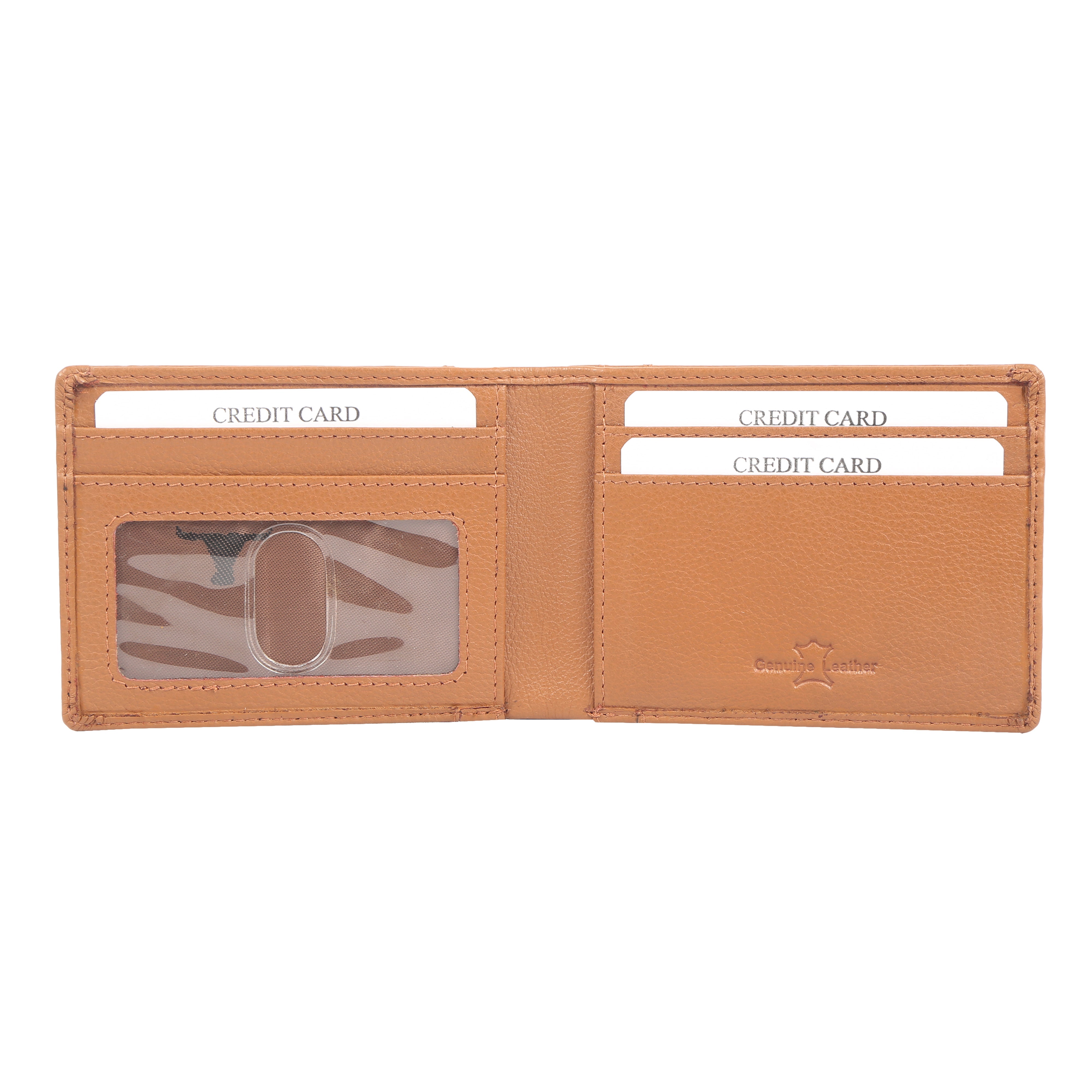 Bulchee Men Tan Genuine Leather Wallet