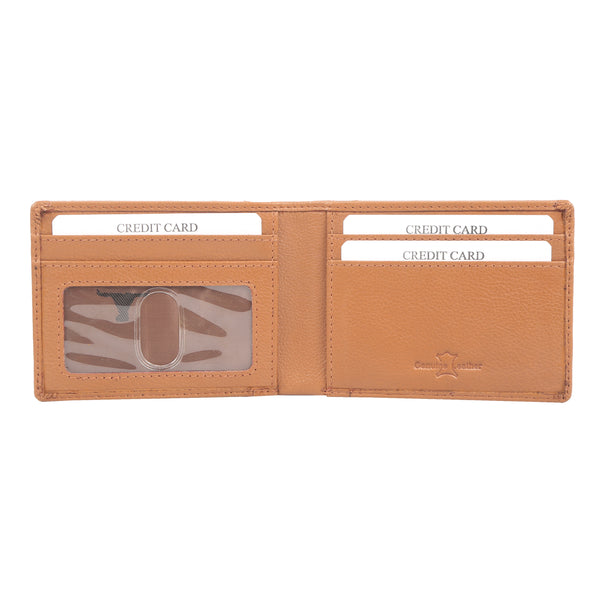 Bulchee Men Tan Genuine Leather Wallet