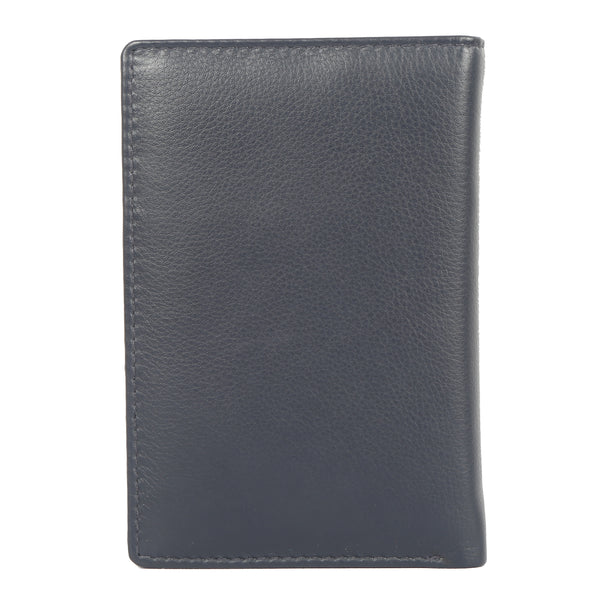 Bulchee Men Navy Blue Genuine Leather Wallet