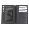 Bulchee Men Navy Blue Genuine Leather Wallet