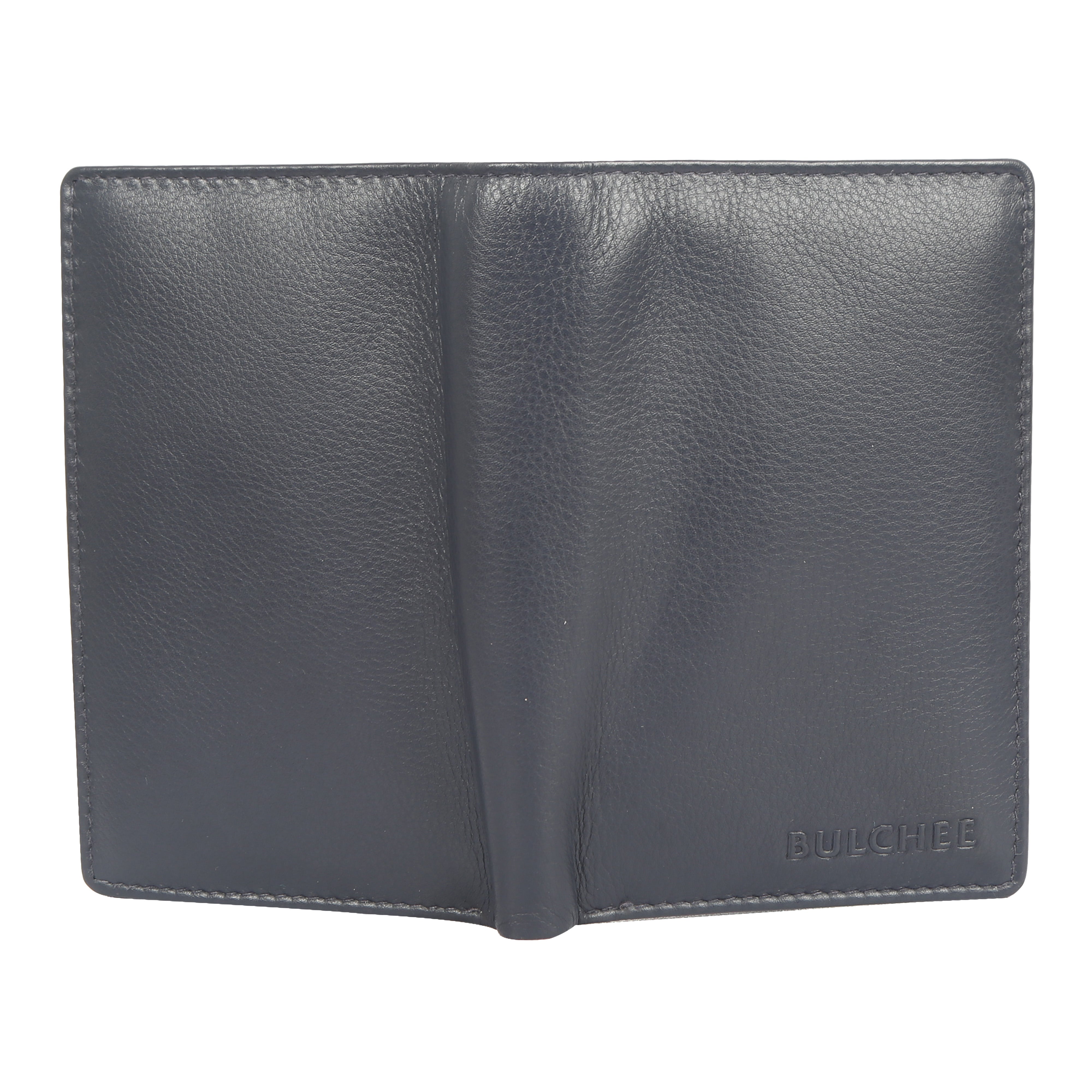 Bulchee Men Navy Blue Genuine Leather Wallet