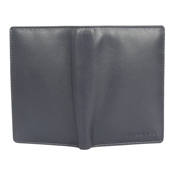 Bulchee Men Navy Blue Genuine Leather Wallet