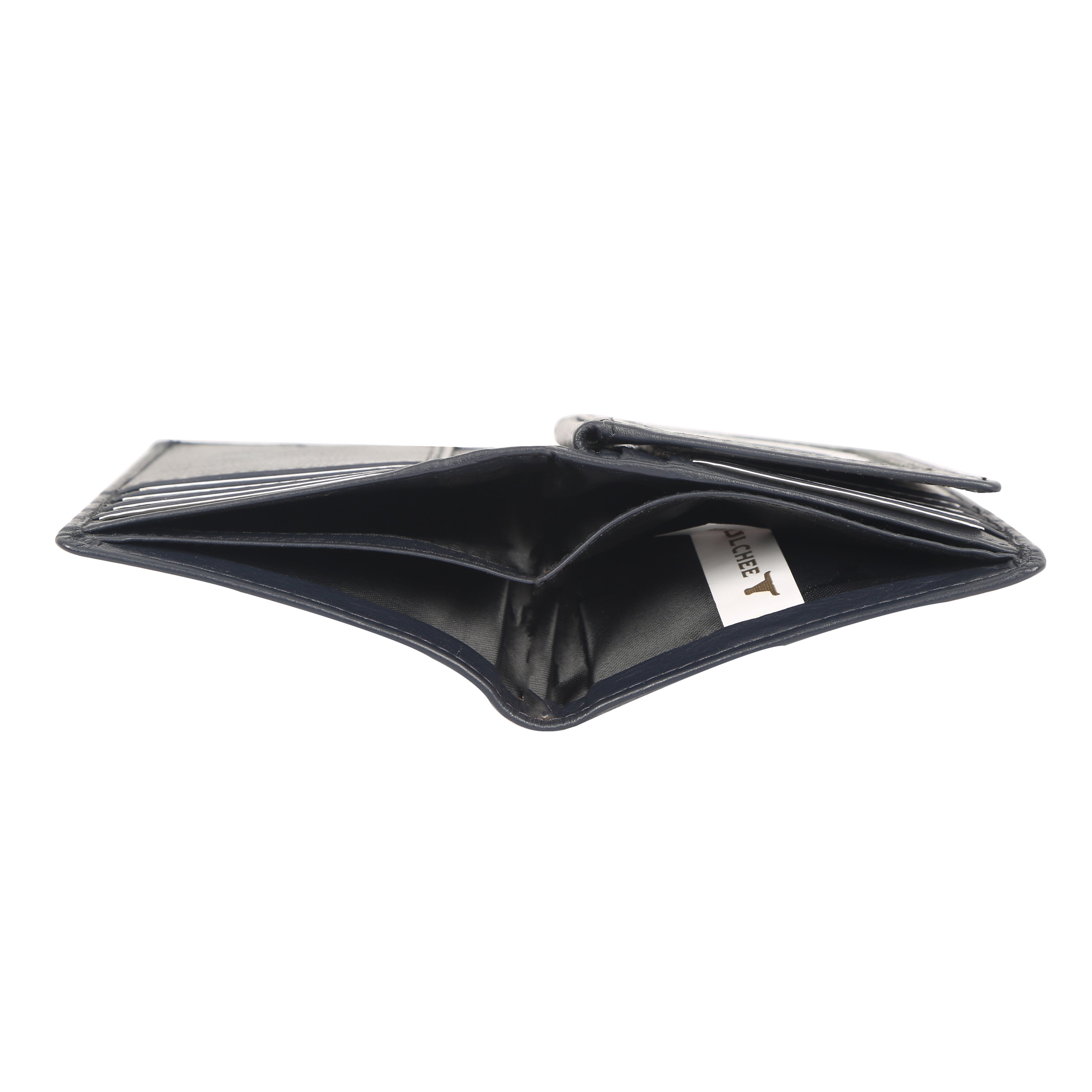 Bulchee Men Navy Blue Genuine Leather Wallet
