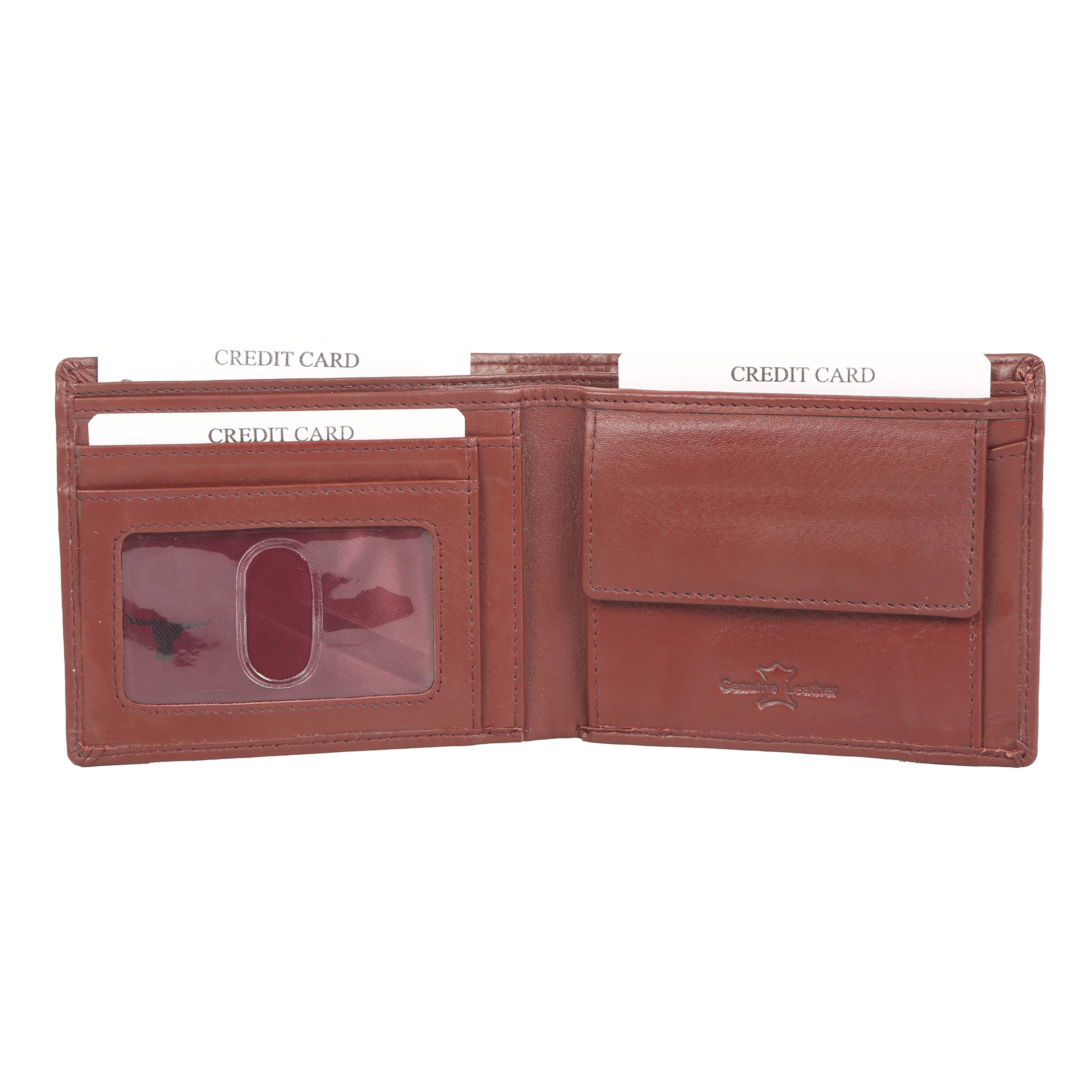 Bulchee Men Burgandy Genuine Leather Wallet