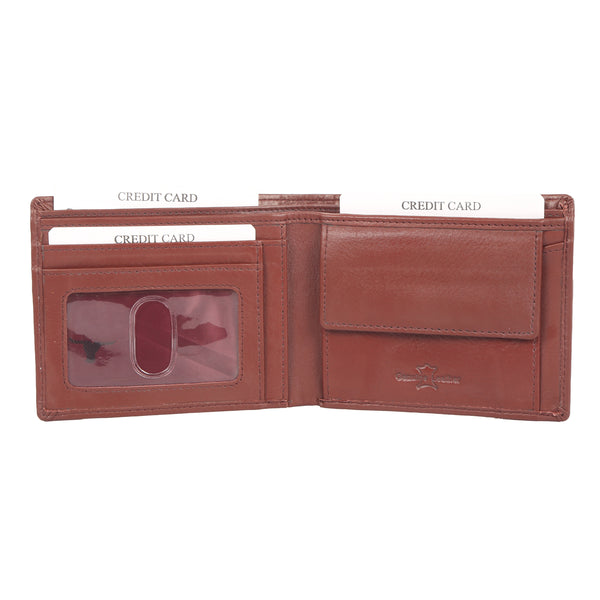 Bulchee Men Burgandy Genuine Leather Wallet