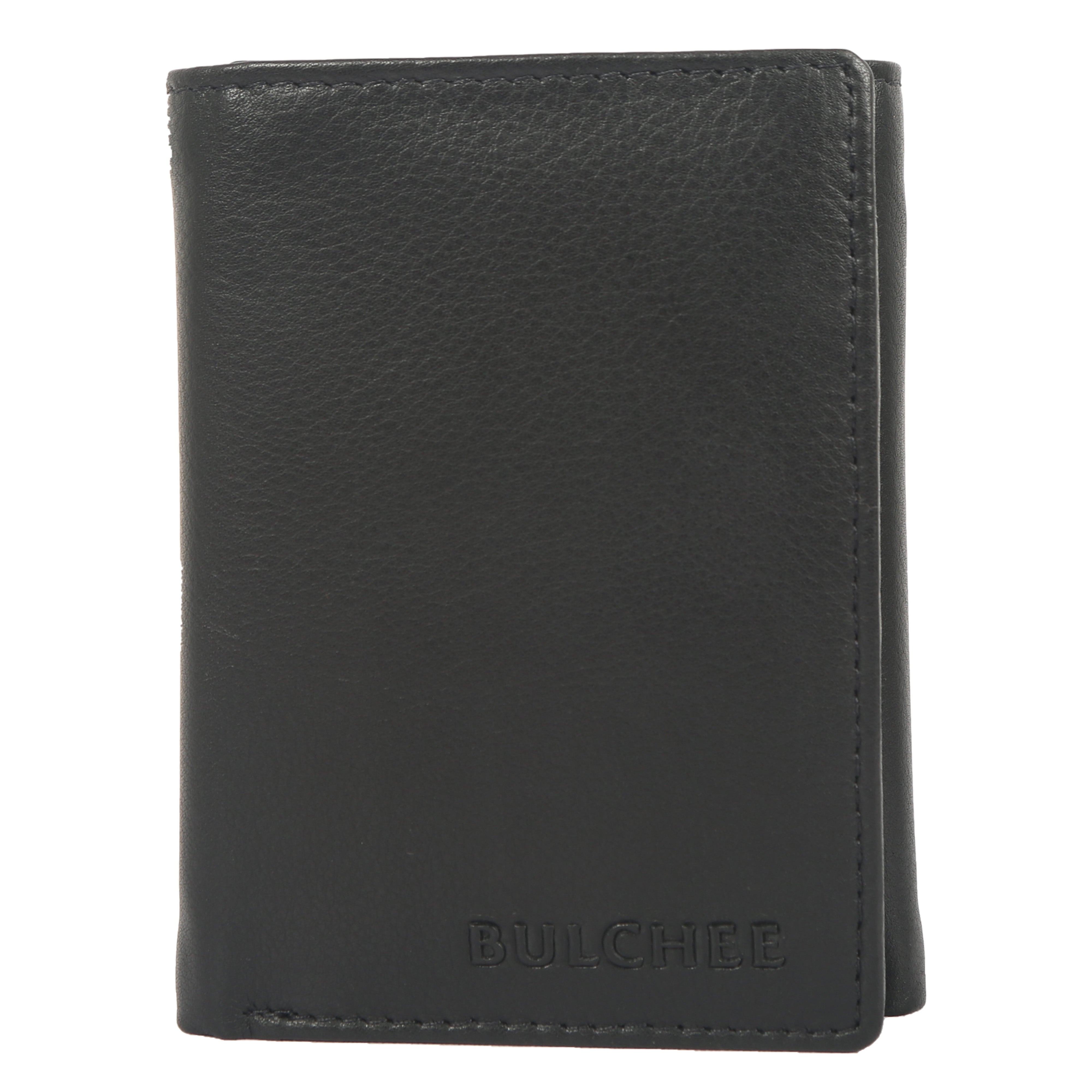 Bulchee Men Black Trifold Leather Wallet