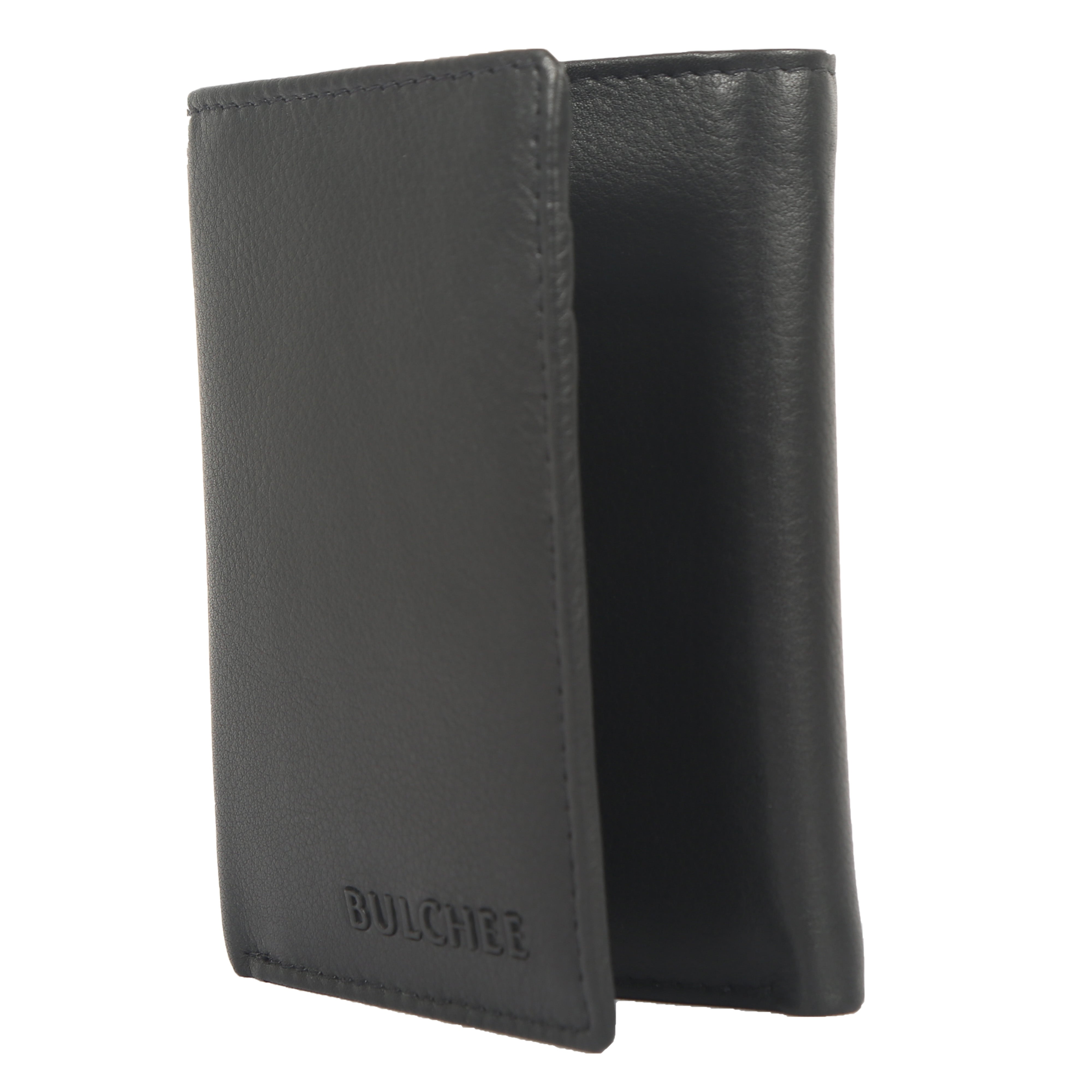 Bulchee Men Black Trifold Leather Wallet