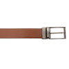 Ufficio Men’s Reversible Leather Belt – Formal Black & Tan with Prong Buckle