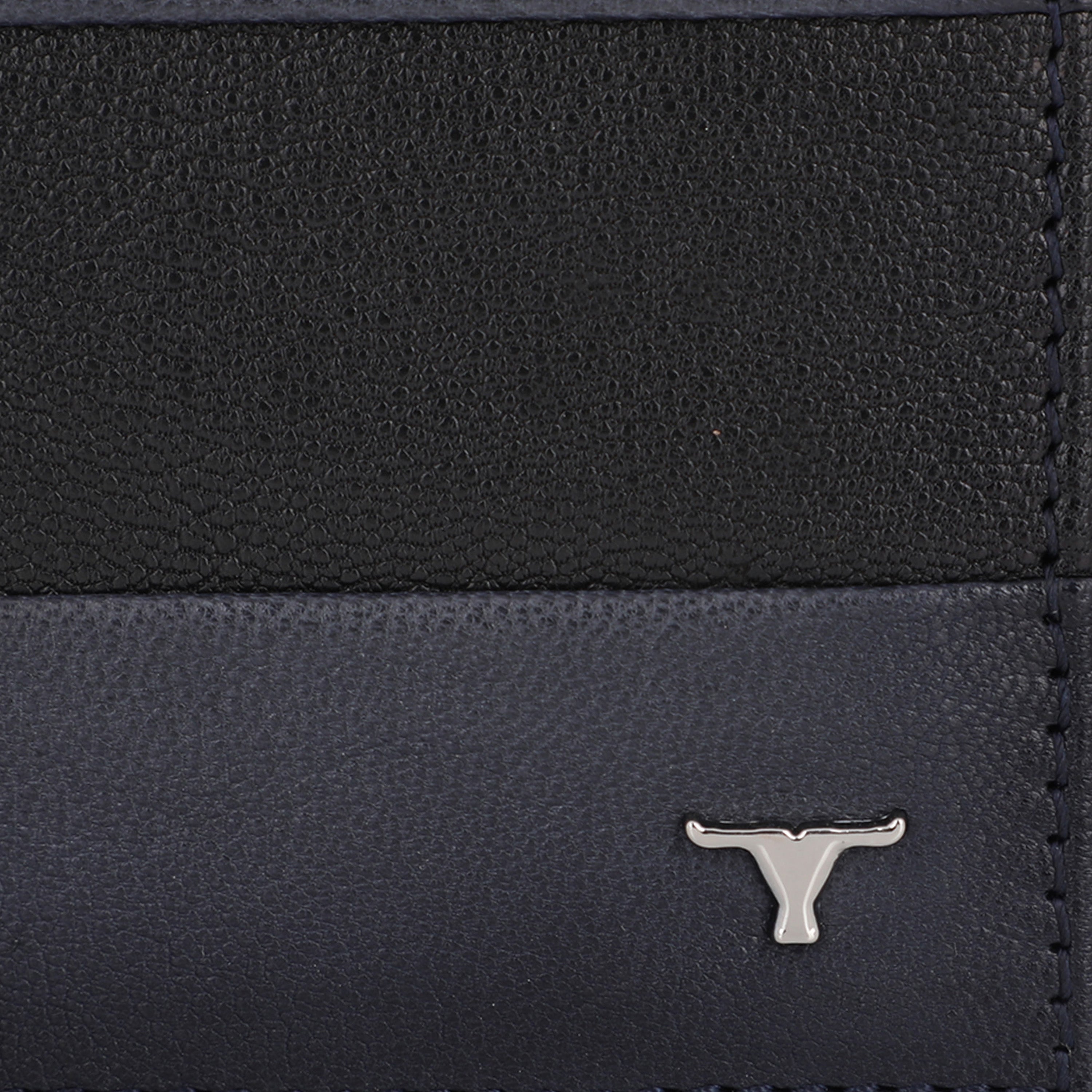 Bulchee Men’s Blue & Black Leather Wallet – Two-Toned Bi-fold with Card & Coin Pocket