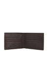 Bulchee Men’s Brown Leather Wallet – Laser-Etched Checkered Bi-fold with 8 Card Slots