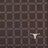 Bulchee Men’s Brown Leather Wallet – Laser-Etched Checkered Bi-fold with 8 Card Slots