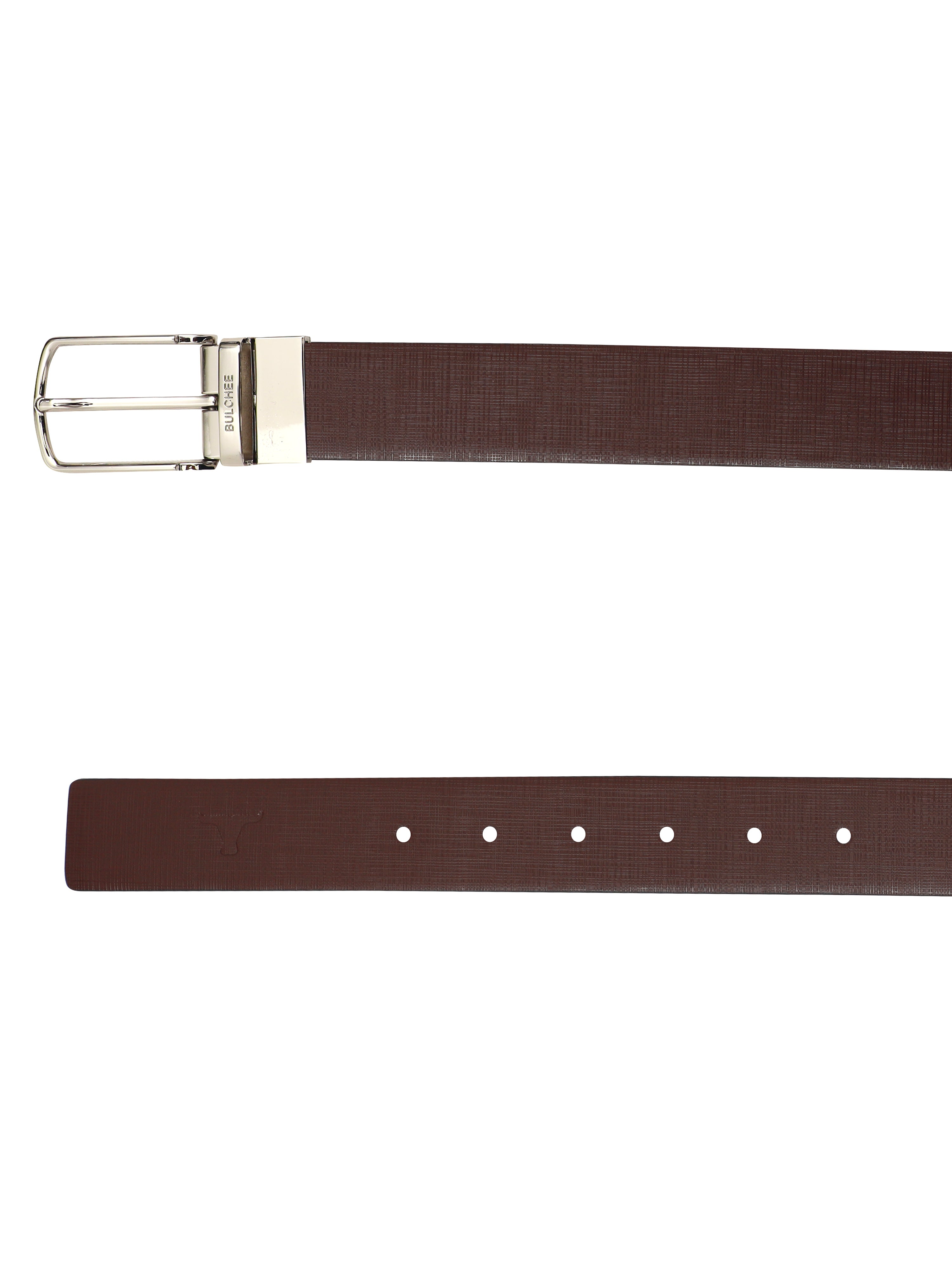 Bulchee Premium Collections Men's Genuine Leather Belt | Reversible Prong | Black/Brown | BUL2105B
