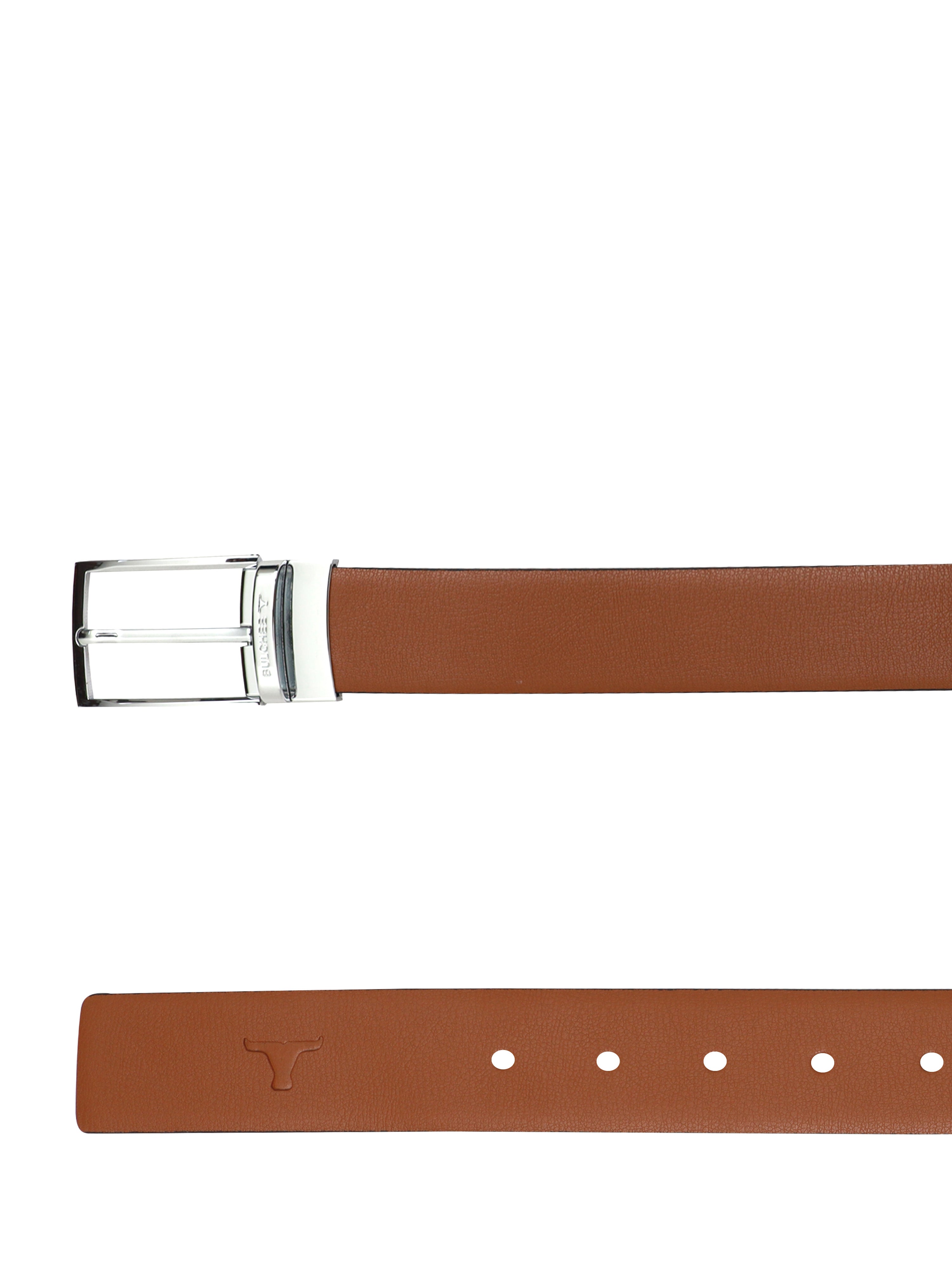 Bulchee Premium Collections Men's Genuine Leather Belt | Reversible Prong | Tan/Black | BUL2118B
