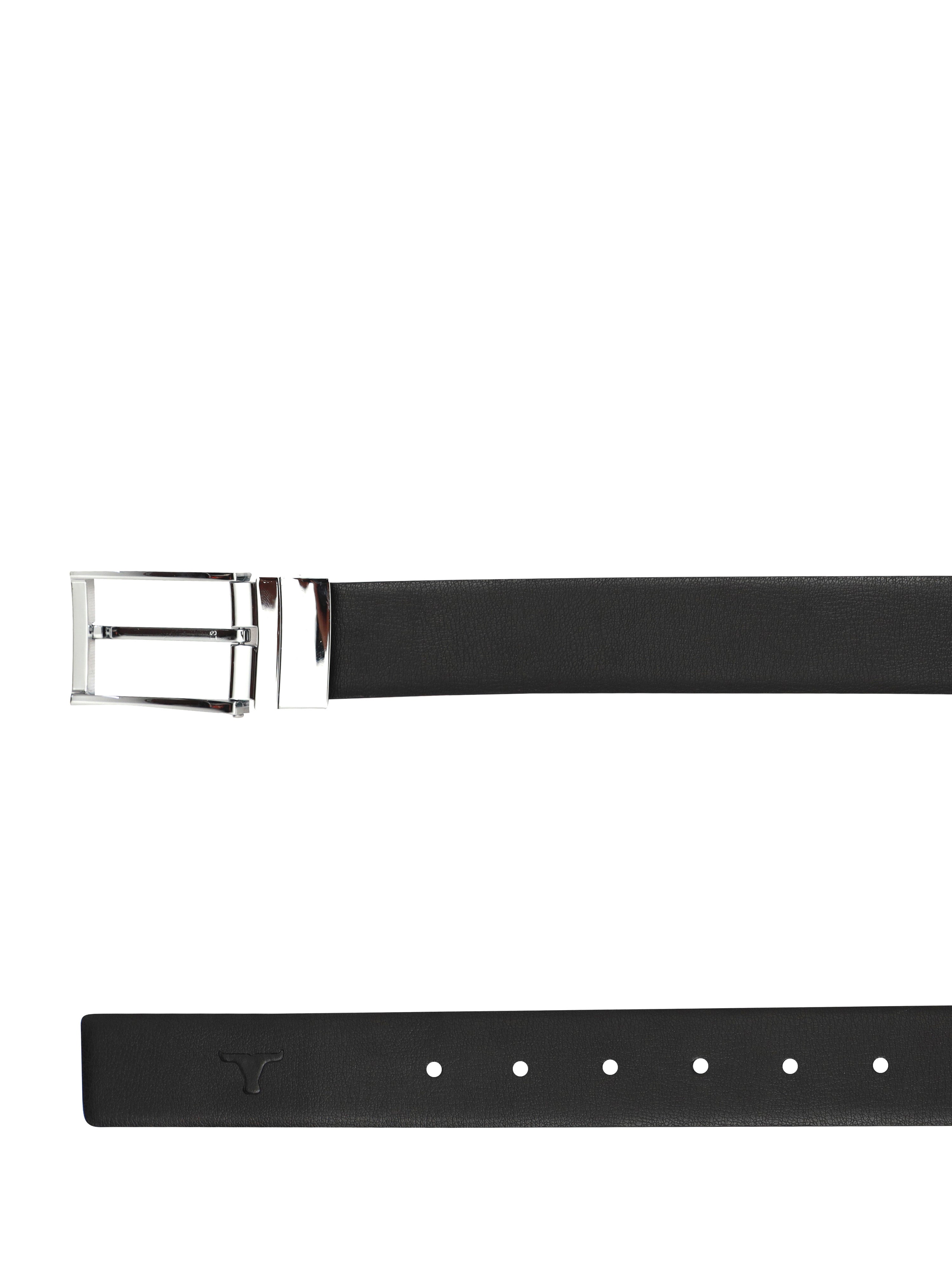 Bulchee Premium Collections Men's Genuine Leather Belt | Reversible Prong | Tan/Black | BUL2118B