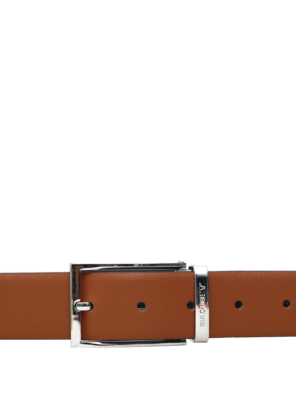 Bulchee Premium Collections Men's Genuine Leather Belt | Reversible Prong | Tan/Black | BUL2118B