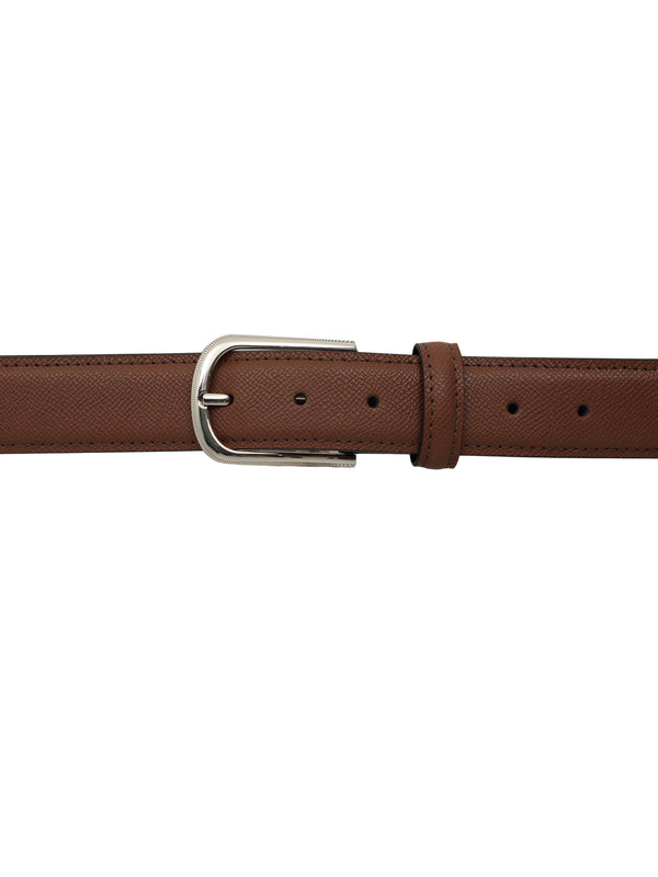 Bulchee Men’s Genuine Leather Belt – Padded Chino with Brown