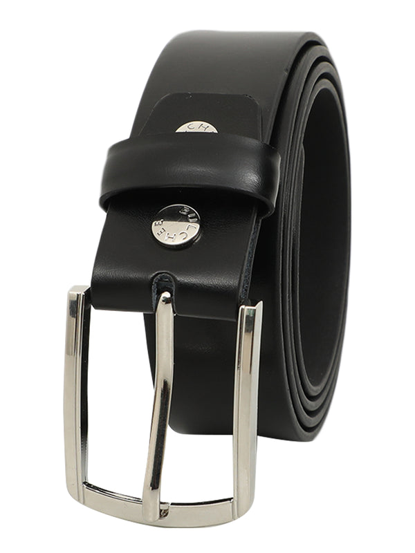 BULCHEE Premium Collections Men's Genuine Leather Belt | Plain Chino | Black