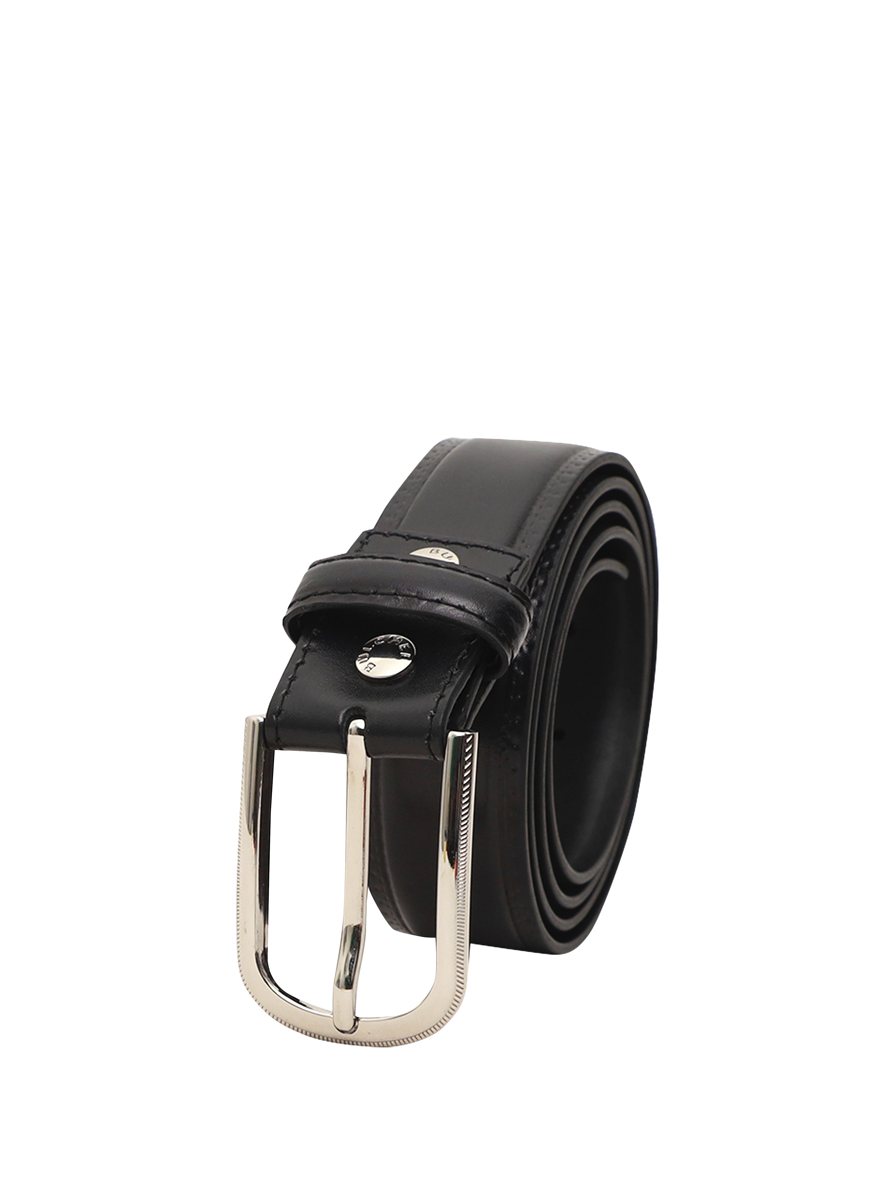 Bulchee Premium Collections Men's Genuine Leather Belt | Padded Chino | Black