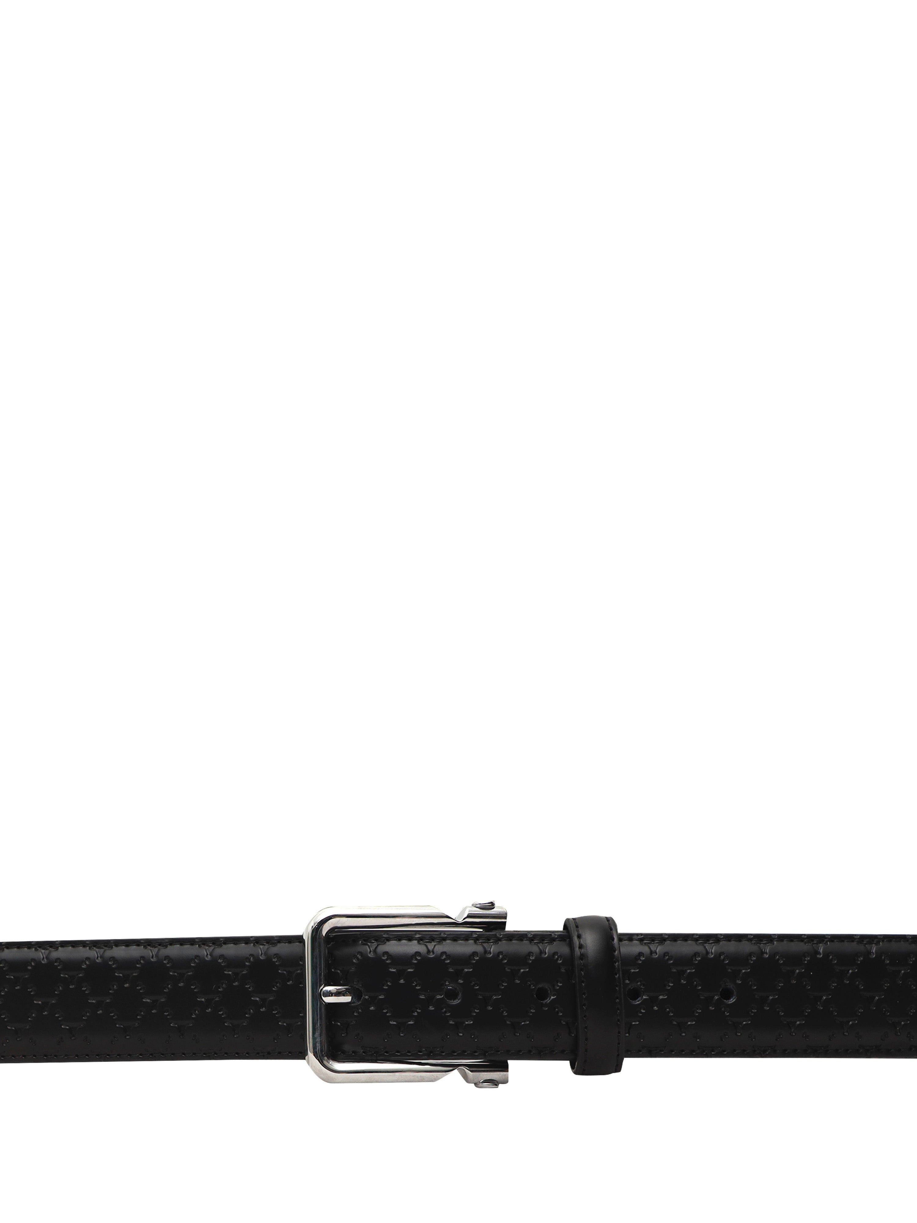 Bulchee Men's Casual  Genuine Leather Belt | Monogram Belt | Black | BUL2158B
