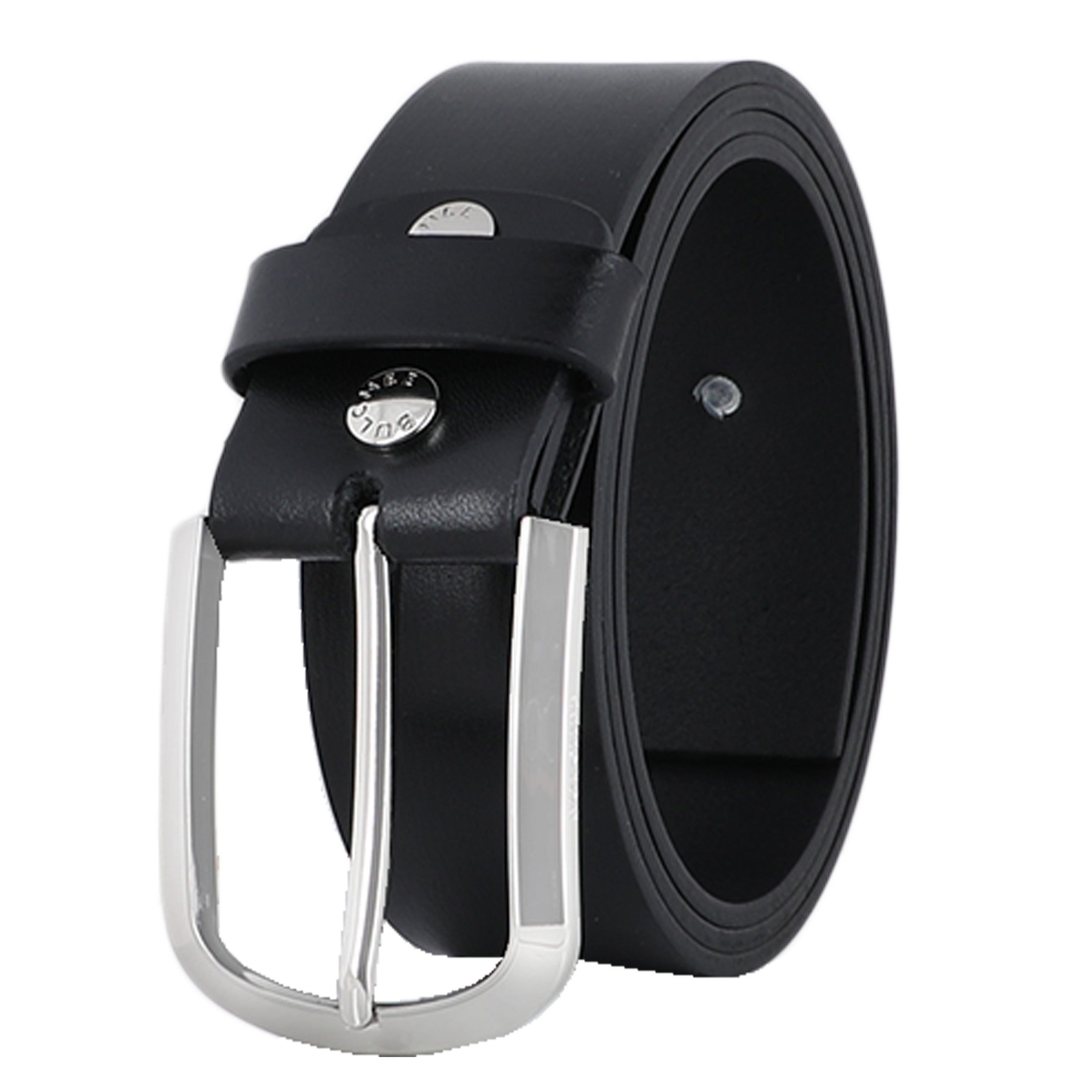 Bulchee Premium Collections Men's Genuine Leather Belt | Plain | Black BUL2162B