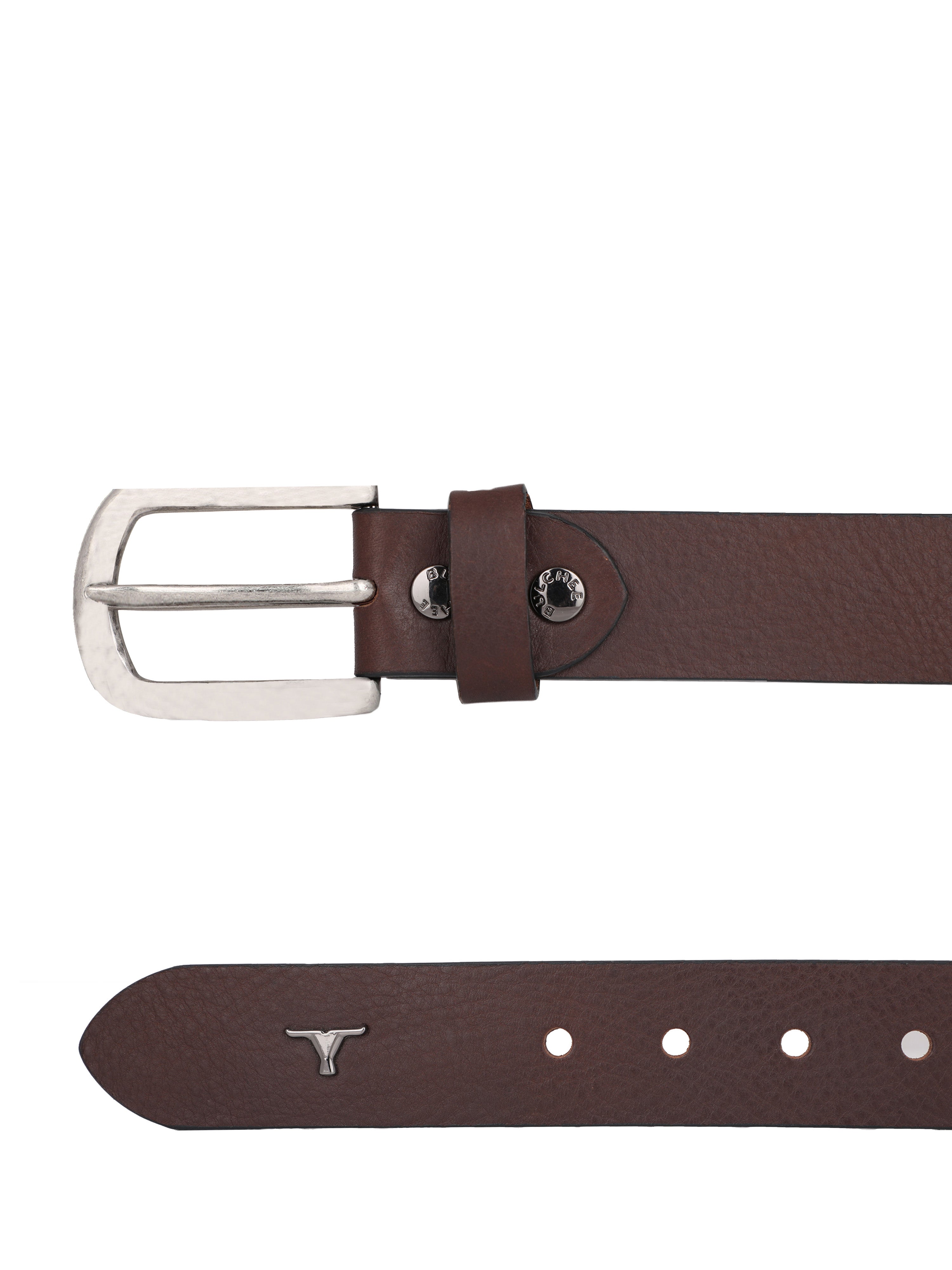 Bulchee Premium Collections Men's Full Grain Italian Leather Belt, Lifetime Leather Warranty | Plain Jeans | Brown | BUL2167B
