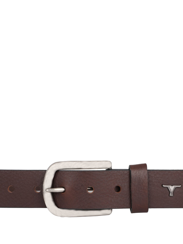 Bulchee Premium Collections Men's Full Grain Italian Leather Belt, Lifetime Leather Warranty | Plain Jeans | Brown | BUL2167B