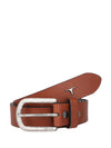 Bulchee Premium Collections Men's Full Grain Italian Leather Belt, Lifetime Leather Warranty | Plain Jeans | Tan | BUL2168B