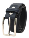 Bulchee  Men's Plain Chinos Genuine Leather Belt Blue BUL2170B