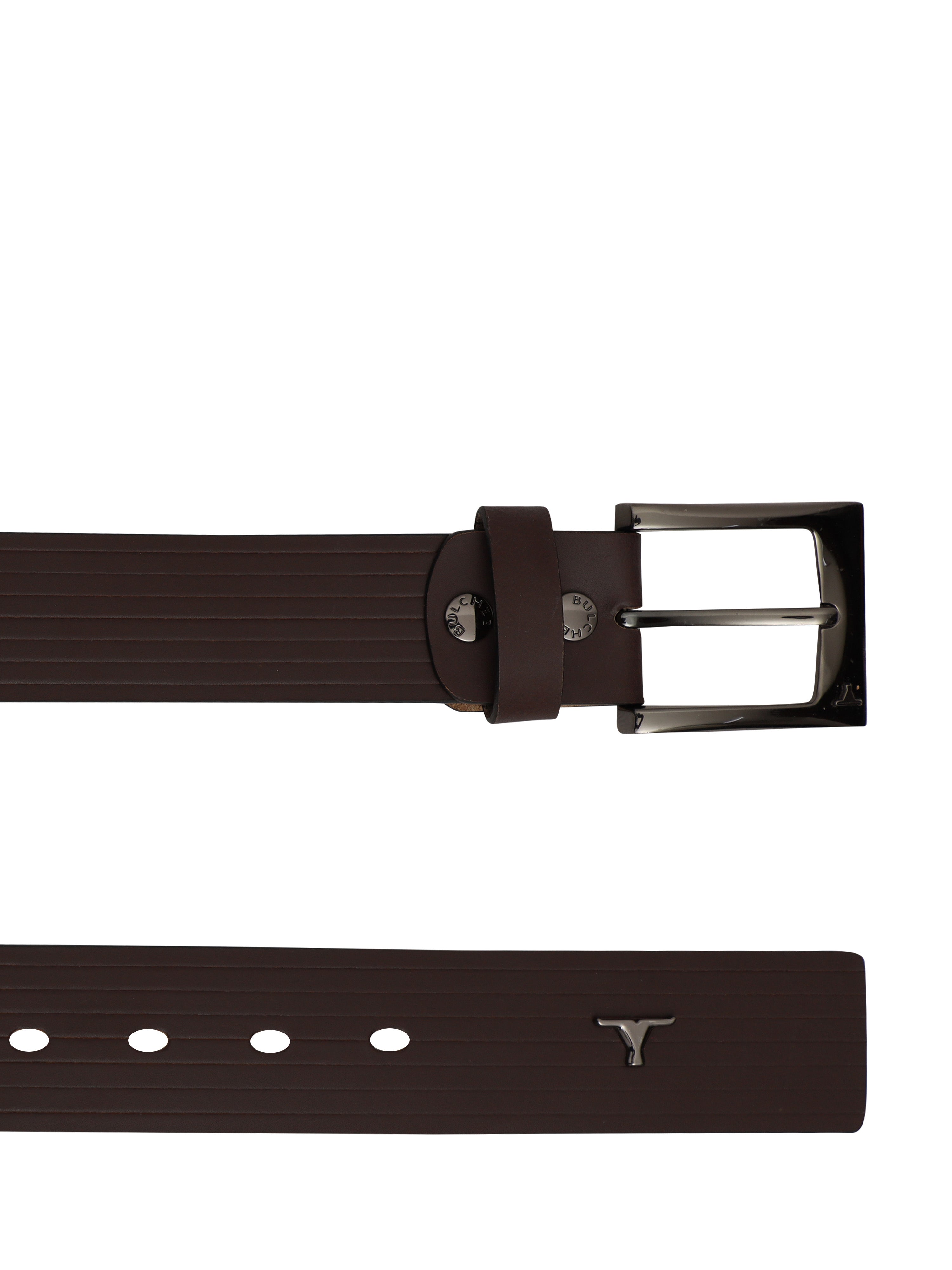 Bulchee Premium Collections Men's Genuine Leather Belt | Embossed Jeans | Brown | BUL2180B